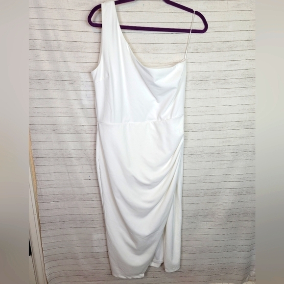 KITTENISH WHITE ONE SHOULDER DRESS, SZ XXL - Picture 1 of 14
